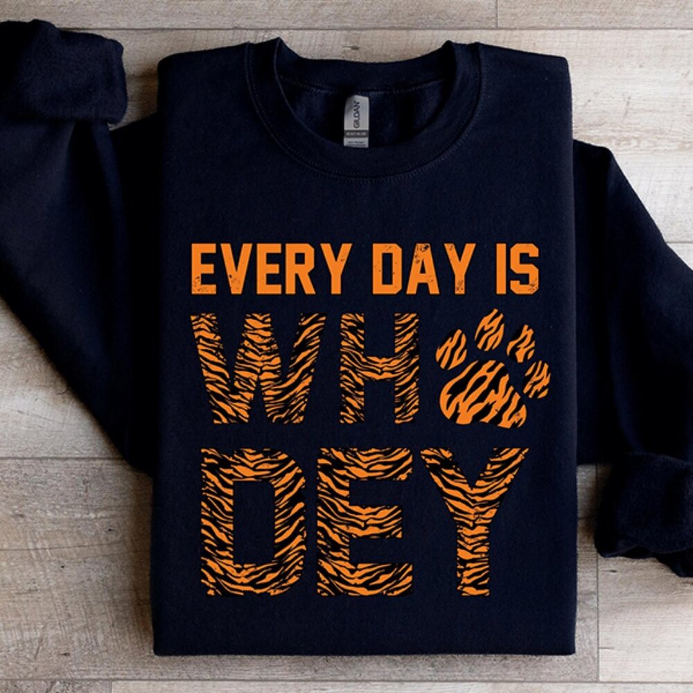 New Cincinnati Who Dey Sweatshirt for Football Fans Game Day Apparel